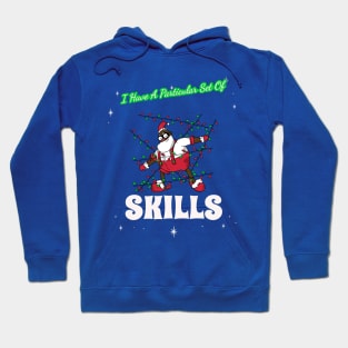 “I Have A Particular Set Of Skills” Stealthy Black Santa Hoodie